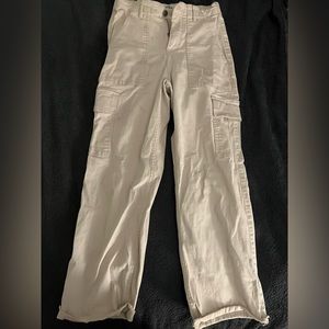 Ultra High Rise Khaki Cargo Pants